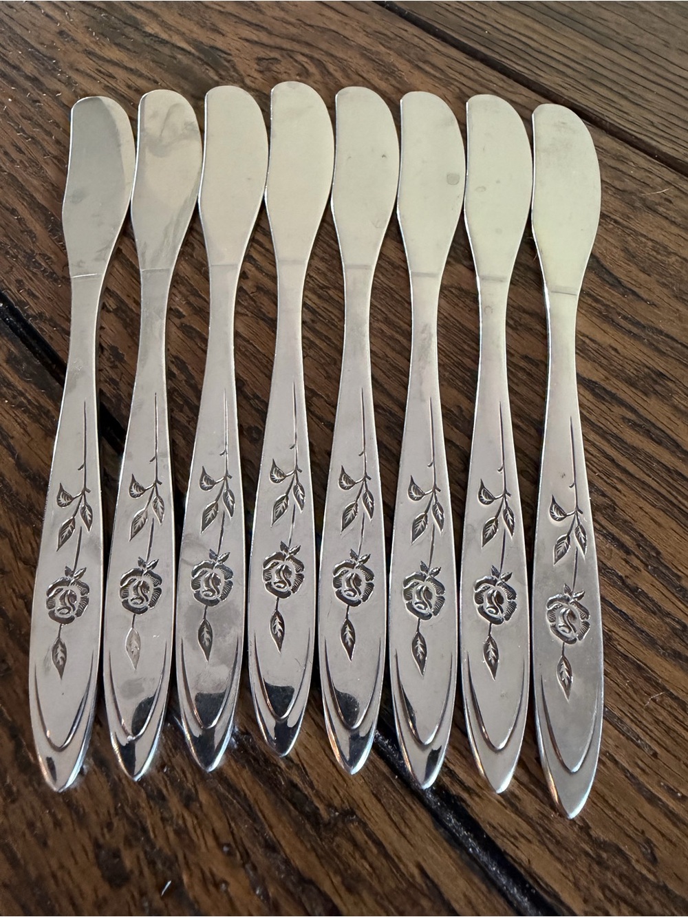 Oneida Community My Rose Stainless Butter  Knives Lot of 8